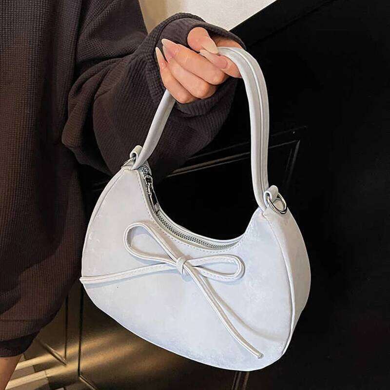 Summer Fashion Bow Small Square For Women New Fashionable PU Leather Crossbody Handbag Solid Versatile Single Shoulder Bag Y260205