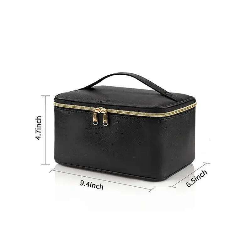 Large Capacity PU Waterproof Toiletry Storage Women's Fashion Travel Portable Cosmetics Bag for Women Men Y260206