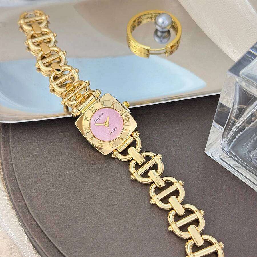 New women's cross-border best-selling hot watch with high appearance level, square Roman numerals, skeleton design Z260206