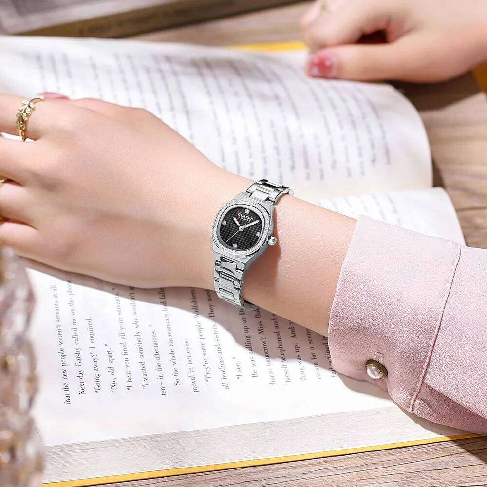 CURREN Round Mini Dial Quartz Watch Ladies Simple Casual Alloy Case Wristwatch Stylish Fashion Gift for Women Montres Femmes Z260206