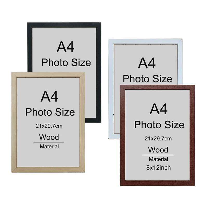 1/2/3pcs Wood Picture A4 8X12in Honors Certificate Document Wooden Photo Frame for Wall Hanging Desktop Disply S260205