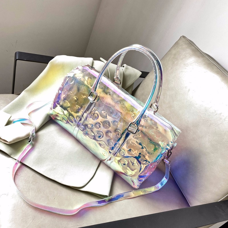Travel Bag New Jelly Bag Laser Duffel Bag Large Capacity Sports Fitness Bag Manufacturers Wholesale Fashion Business Bags