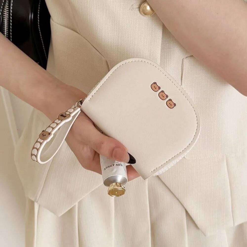 New Zipper Purse Cute Bear Portable Credit Card Holder Coin Pouch Gift Y260206