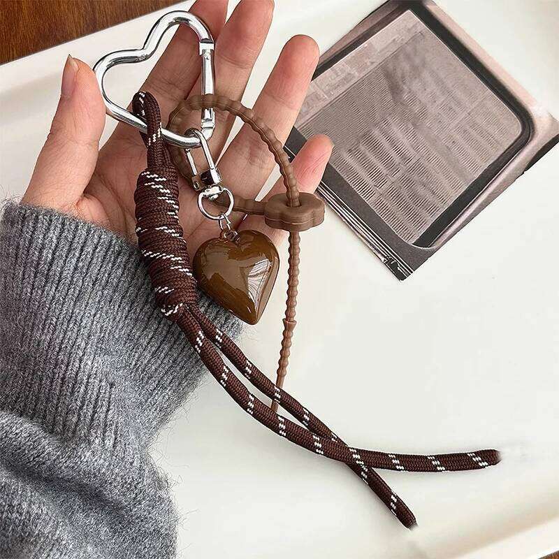 1PC Fashion Creative Lock Pendant Keychain Keyring For Women Bag Charm Handbag Hanging Decoration Car Key Holder Y260205