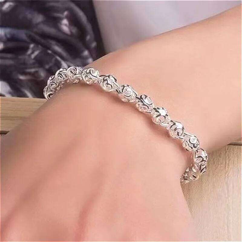 New Silver Ball For Women Luxury Designer Hollow Bead Adjustable Charm Bracelets Party Fine Jewelry Gifts 26H0206
