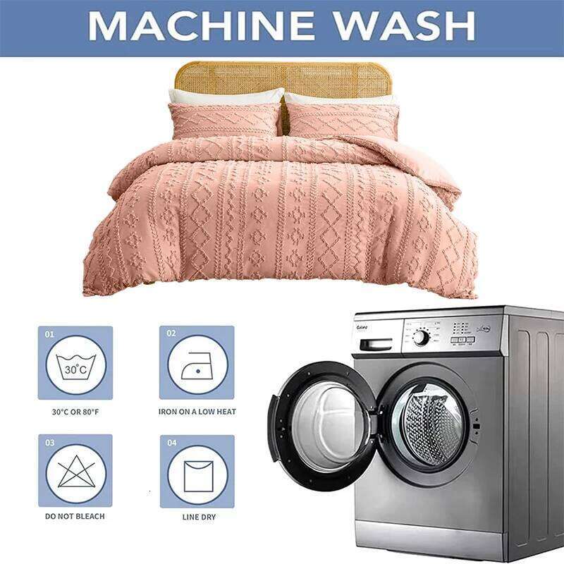 Soft and Warm Solid Color Bohemian Cut Flower Three Piece Set Includes 1 or 2 Pillowcases in Multiple Sizes for Winter Bedding XJ260206