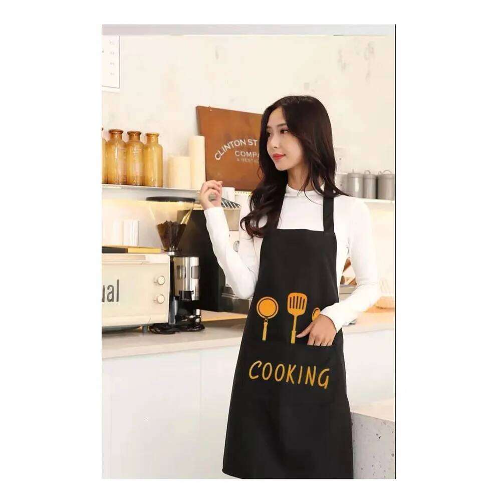 1Pcs PVC Household Cooking Men Women Oil-Proof Waterproof Adult Waist Fashion Coffee Overalls Apron Kitchen Accessories S260205