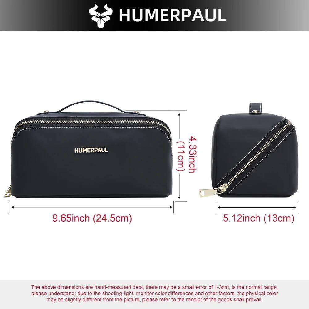 Genuine Leather Makeup Female Toiletry Bag Travel Cosmetic Storage Pouch Make up Case Organizer Y260206