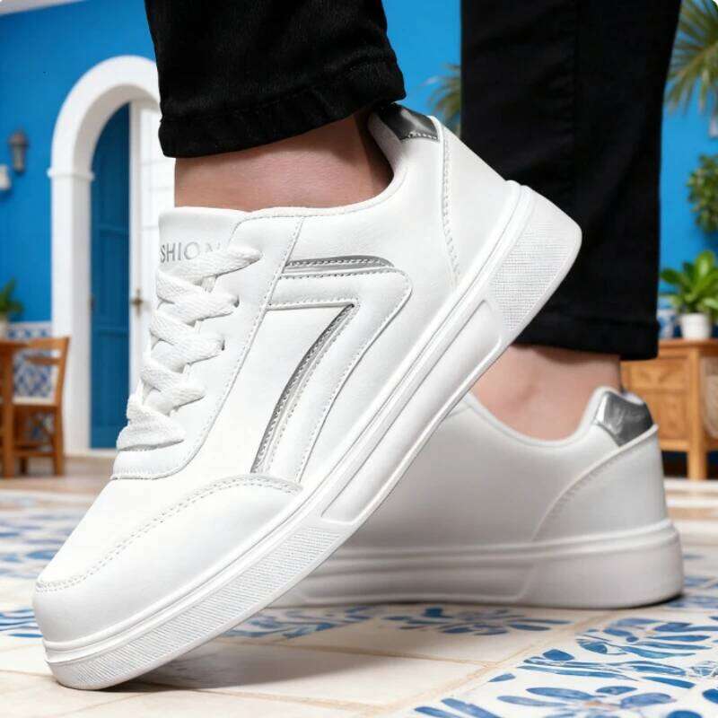 Men's All Black Classic Design Flat Daily Life Casual Lace-Up Shoes Fashion Comfortable Walking Sneakers