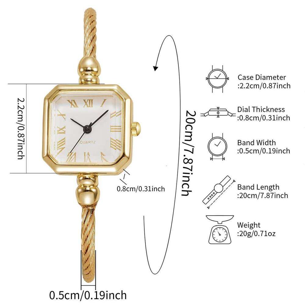 1/4PCS Fashion Square Women Watches Elegant Bracelet Strap Ladies Quartz Wristwatch Reloj Mujer Girls Clock Gift Without Box Z260206