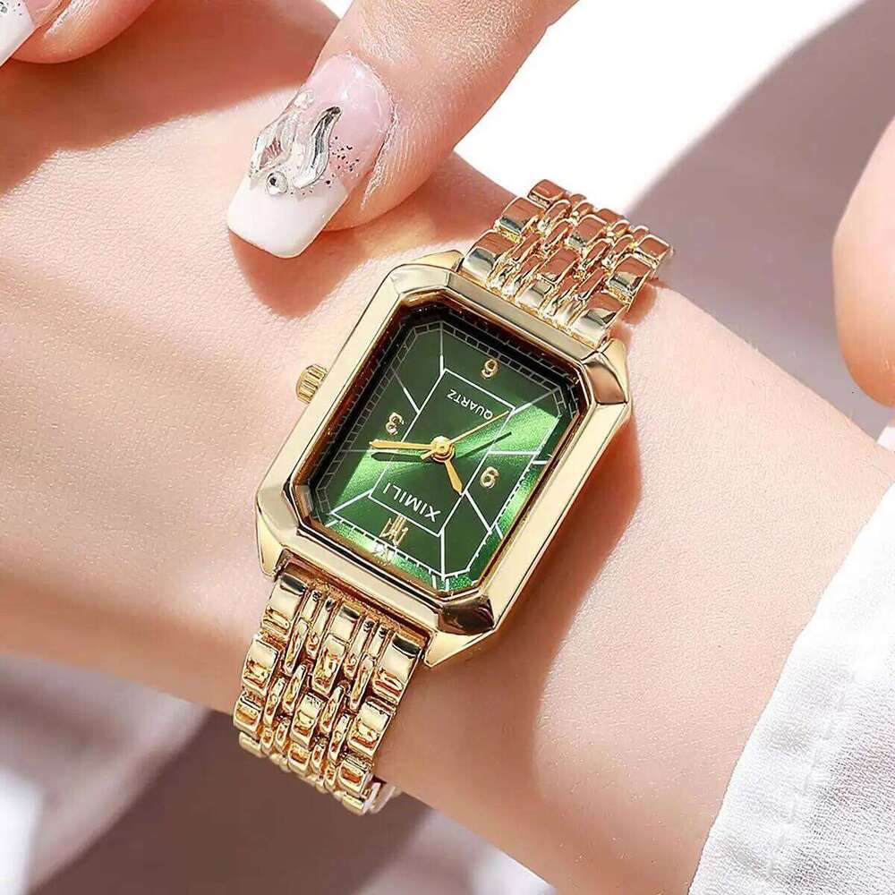 Fashion Rectangle Women Watches Luxury Stainless Steel Strap Quartz Wristwatch Girls Clock Gift Z260206