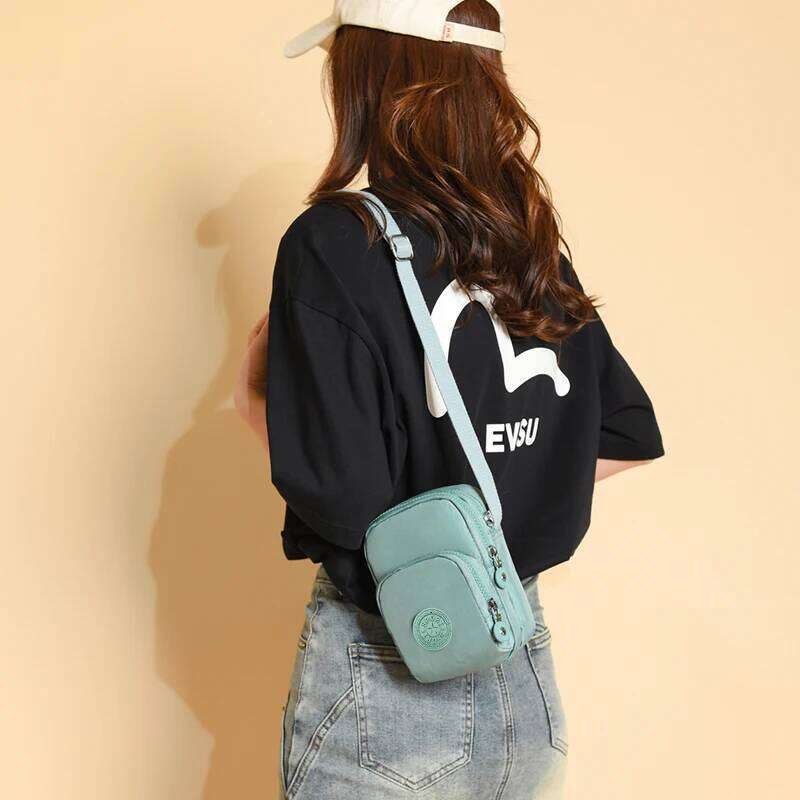 Nylon Casual Diagonal Crossbody Lightweight Phone Bag, Adjustable Shoulder Strap, for Daily Commuting Use XJ260129