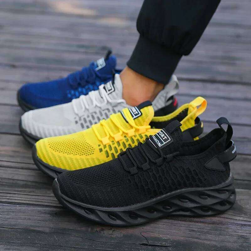 Men's Running 2025 Soft Soled Breathable Anti-Odor Shock-absorbing Mesh Shoes New Outdoor Walking Training Tennis Sneakers
