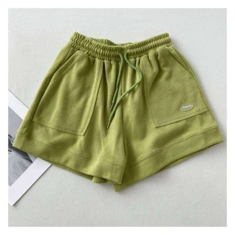 Women's comfortable loose wide-legged drawstring A pants Waist Slim fit casual home versatile sports shorts XJ260206