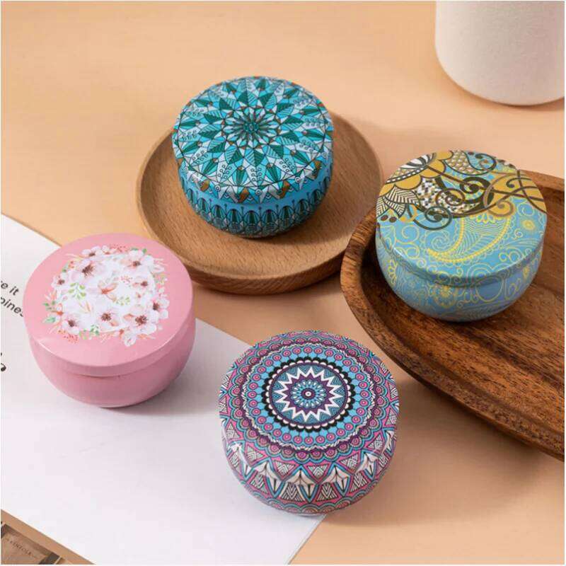 Couples Romantic Home Decor Candle Jar 4Pcs/Box - Scented Long Lasting Smokeless Soy Candles, Crystal Stone Dried Flower S260205