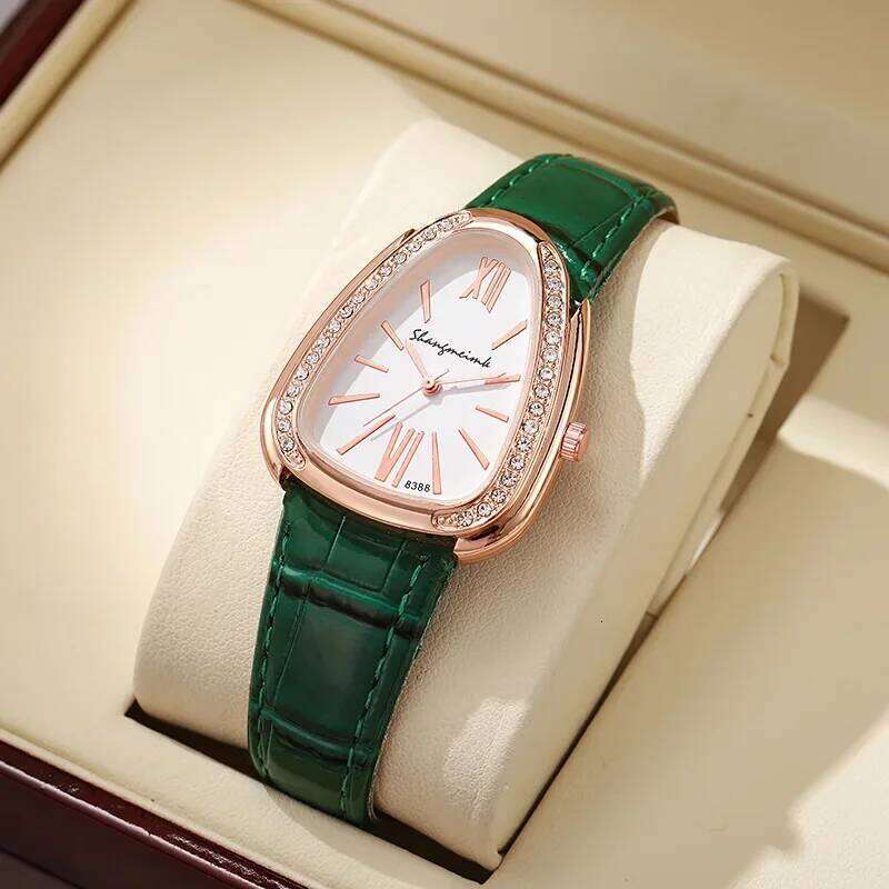 Fashion Snake Shape Dial Women Watches Casual Leather Strap Ladies Quartz Wristwatch Clock Gift Reloj MujerWithout Box Z260206