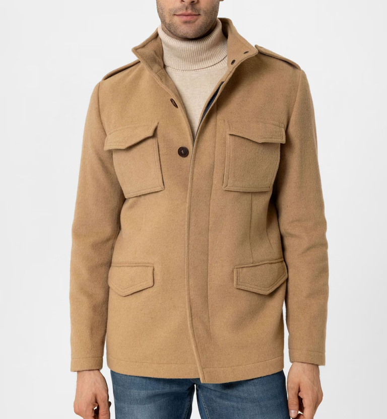 2025 New Men's Wool Jacket 1 Piece Single Breasted Casual Fashion Outerwear Autumn Winter Wear Coat Daily Clothi Custom Made