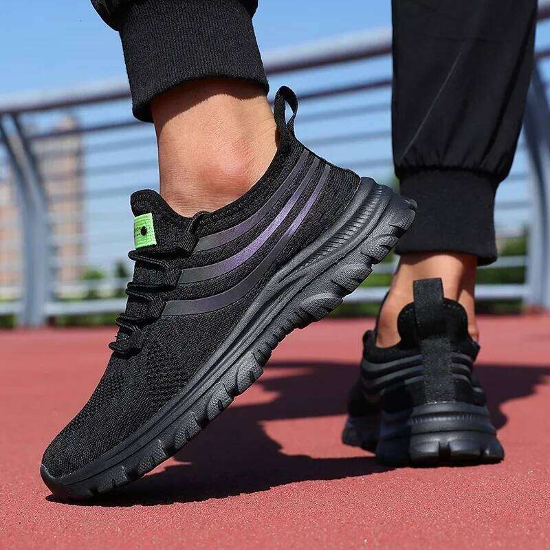 Running for Men Fashion Lightweight Knitted Mesh Breathable Non Slip Flat Shoes Outdoor Basketball Tennis Walking Sneakers