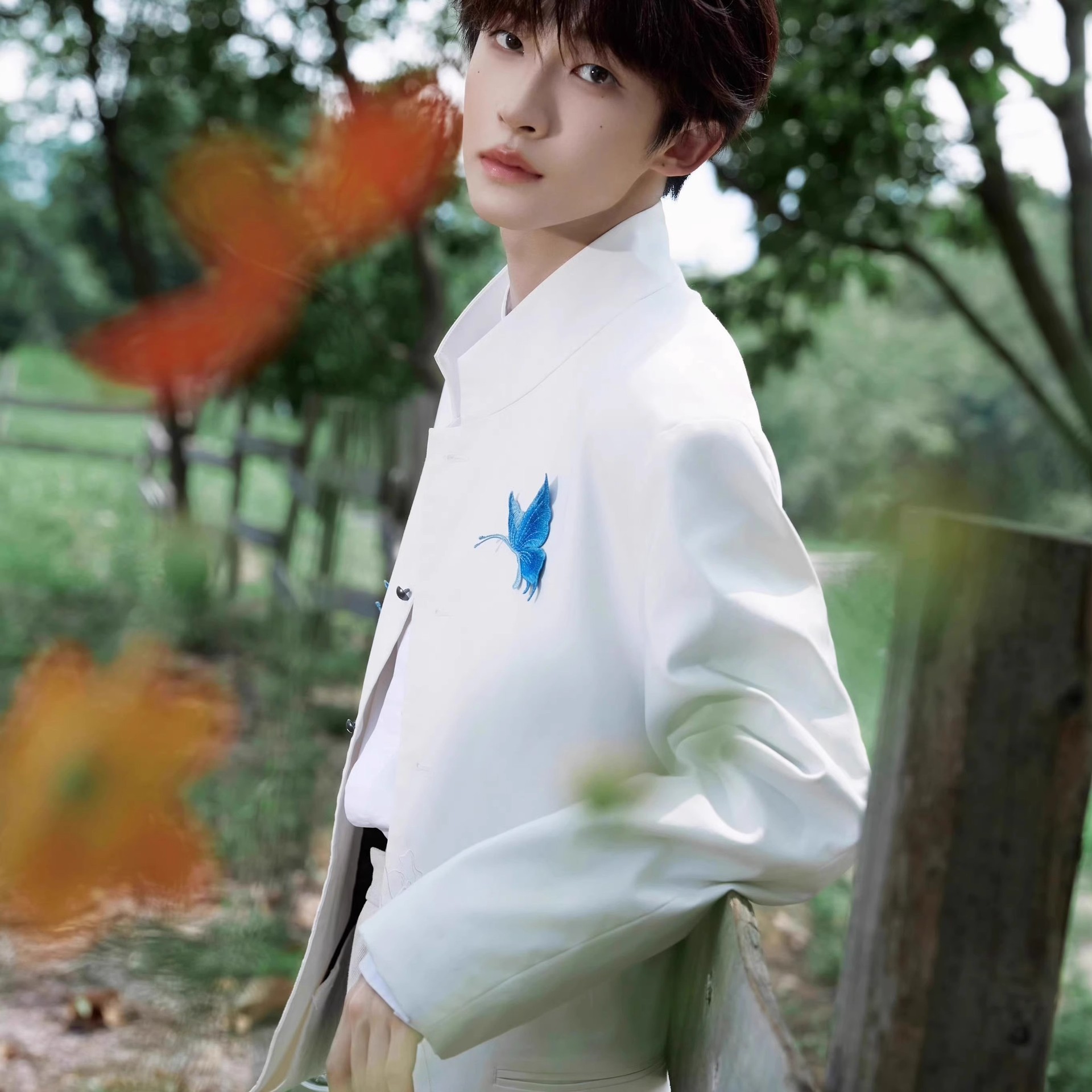 2026 New Chinese Style Men Suit Spring Autumn Chic Premium Feeling Fashion Butterfly Embroidery Design Coat Free Shipping