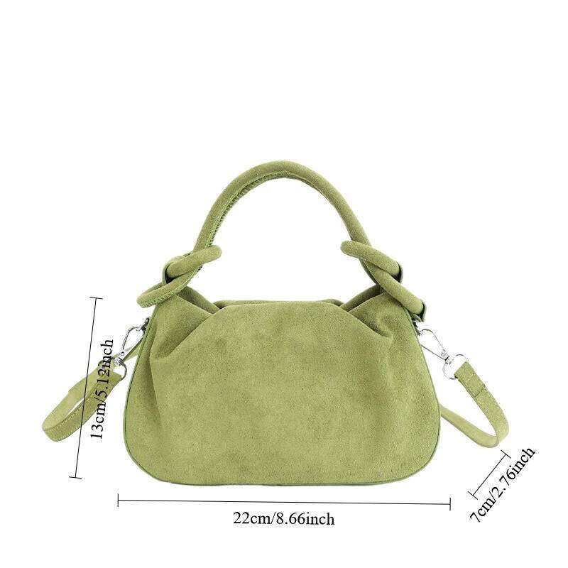 Small Suede Fashion Leather Shoulder Bags for Women 2025 Luxury Designer Brand Trend Crossbody Bag Females Short Handle Handbags Y260205