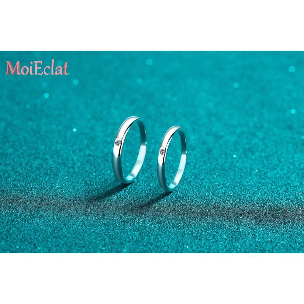 Luxury 2.5 Point Moissanite Couple Ring for Women & Men, Platinum Pt950 Unisex Rings Wedding Fine Jewelry Valentine's Day Gift W260206