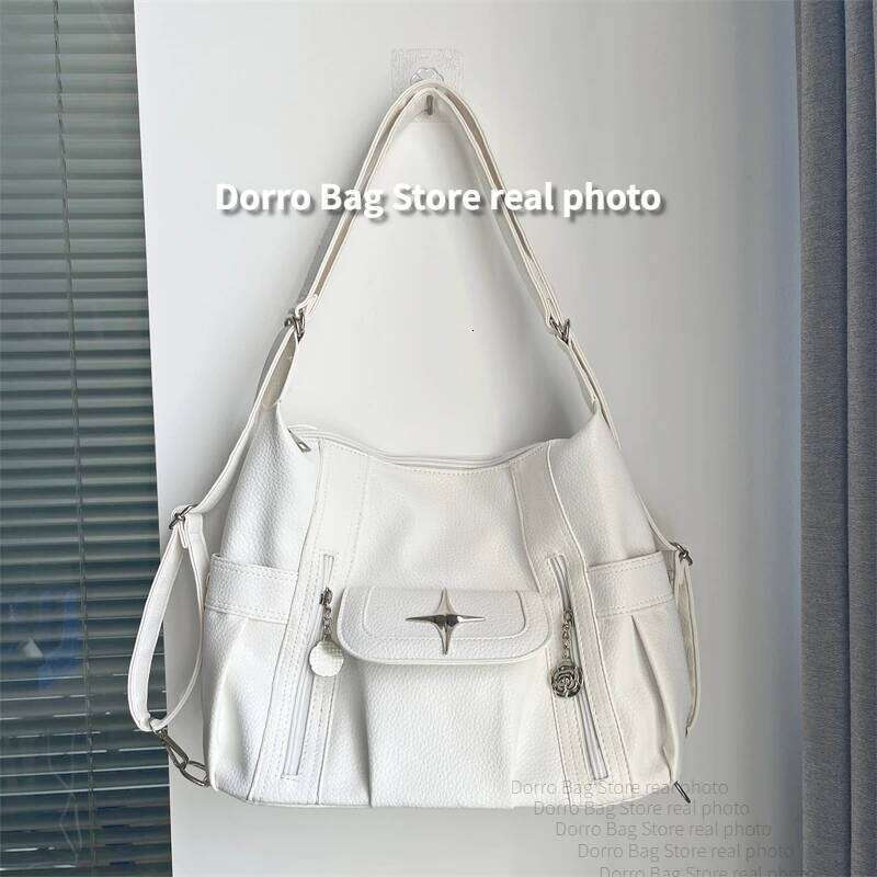 Simple Solid Color Pu Leather Women Shoulder Bag Soft Large Capacity Female Travel Backpack Sweet Cool Stars Ladies Tote Handbag Y260205