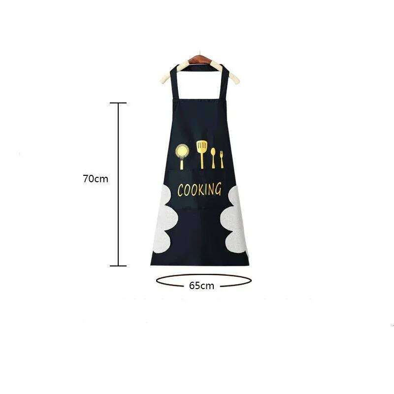Unisex Sleeveless Apron Waterproof Oilproof Easy Wipe Hands Ideal for Cooking Cleaning Stain Resistance S260205