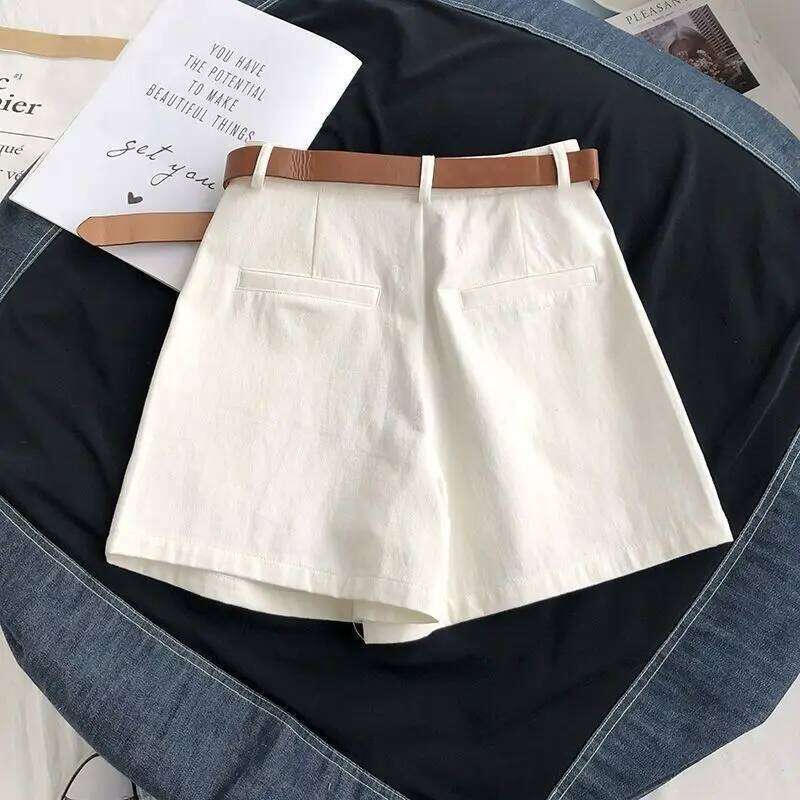 Wide Leg Shorts Women High Waist Solid All-match Streetwear Casual Cargo Loose Fit Cozy Chic Popular Simple Basic Summer Mujer H260206