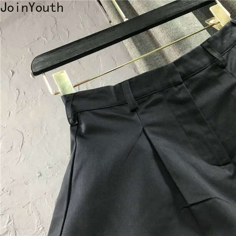 Korean Y2k for Women High Waist Wide Leg Pants 2025 New Bottoms Casual Fashion Shorts Pantalones Cortos De Mujer XJ260206