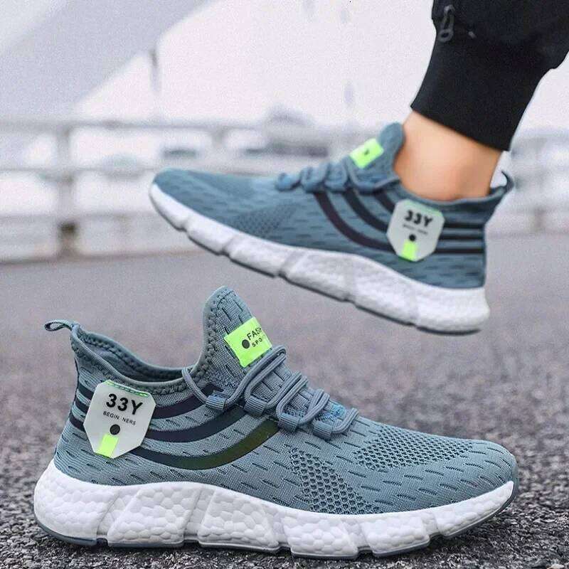 Men's Lace Up Mesh for Summer Fashion Easy Wear Breathable Comfortable Non Slip Sole Outdoor Walking Sports Leisure Shoes