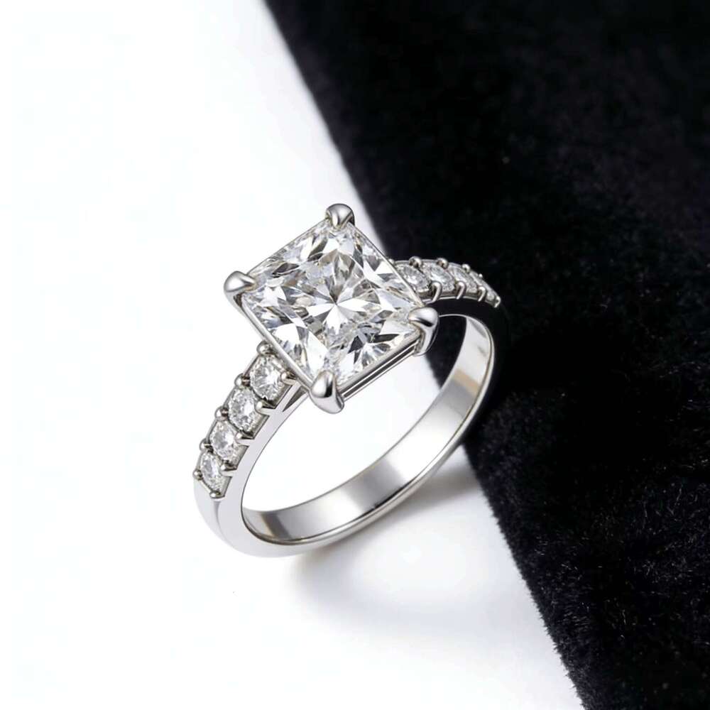 Zhuomei Jewelry Luxury Trendy 1Ct D Vs1 Radiant Cut Lab Grown Diamond Engagement Wedding Ring 18K Solid Gold IGI Certified