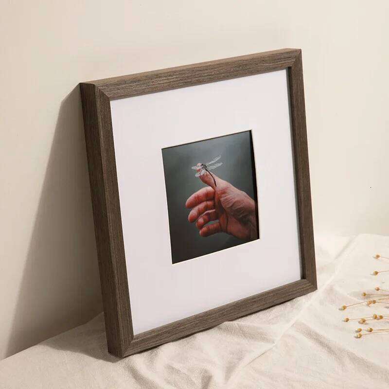 Minimalist Wooden Painting Decor Family Wedding Photo Frame Square Custom Portaretratos De Fotos Fathers Day Gifts S260205