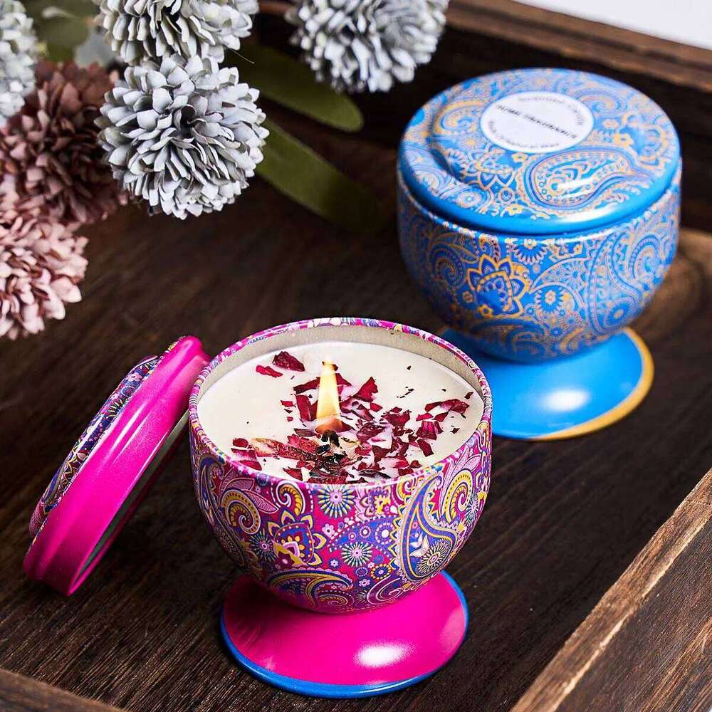 Valentine's Day Scented Jar Gift Goblet Dried Flower Fragrance Candle Smokeless Romantic Incense Wholesale Wedding Favor S260205