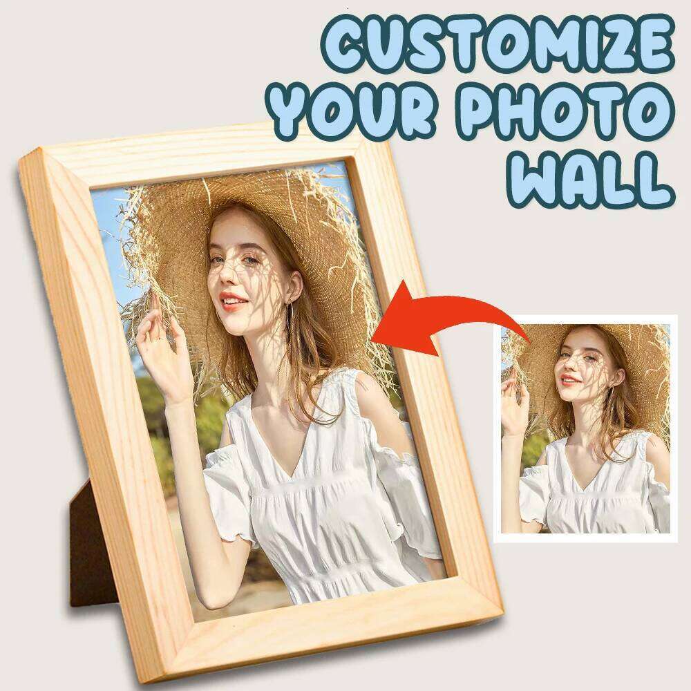 1pc Custom Photo Frame, Multiple Size Options, Can Be Wall-Mounted Picture Frames, Personalized Commemorative Gift, Home Decorations S260205