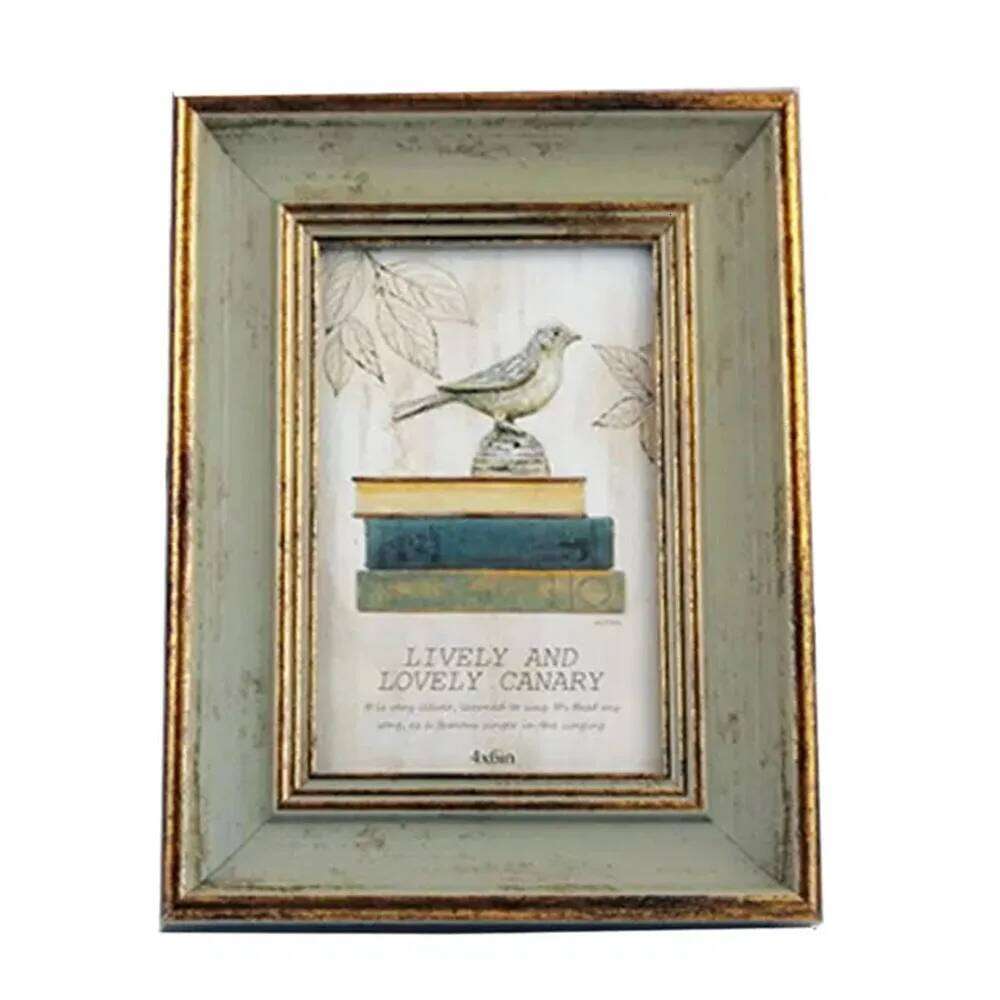 Wooden Picture Vintage Portrait Photo Frames 6 7 Inch Wedding Anniversary Retro Landscape Horizontal Poster Frame S260205