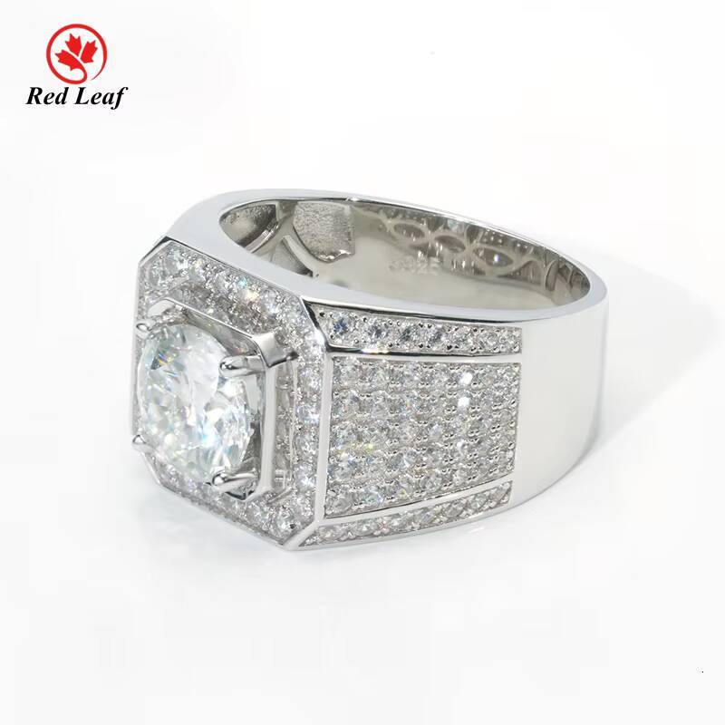 Redleaf White Gold Lab Grown Diamond IGI Certified 14k 18K Customized Unisex Wedding Ring DEF VVS VS Round Lab Diamond Party