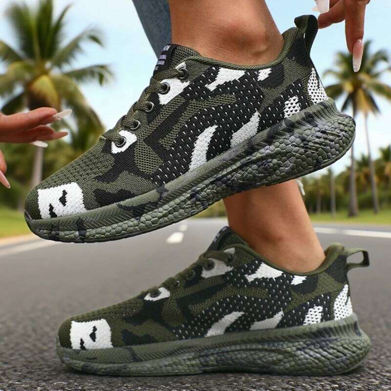 Mesh Camouflage Women's Anti Slip Wear-resistant Casual Outdoor Hiking Breathable Camping Shoes Sneakers Women