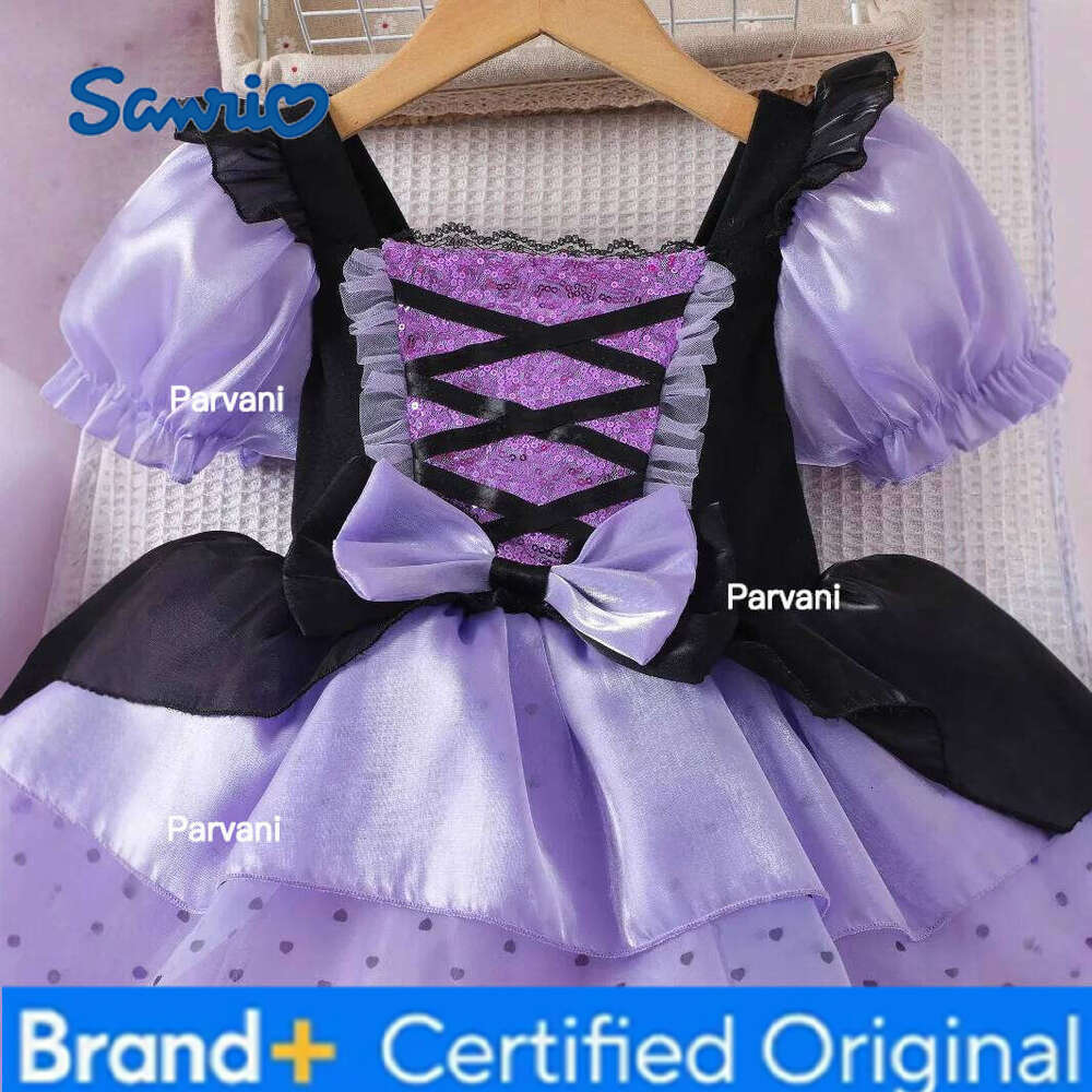 Sanrio Kid Princess Fashion Sleeved Dress Performance Tiered Show Girl Wedding Skirt Shaped Girls Dot Gown Party Children H260206 - view 4