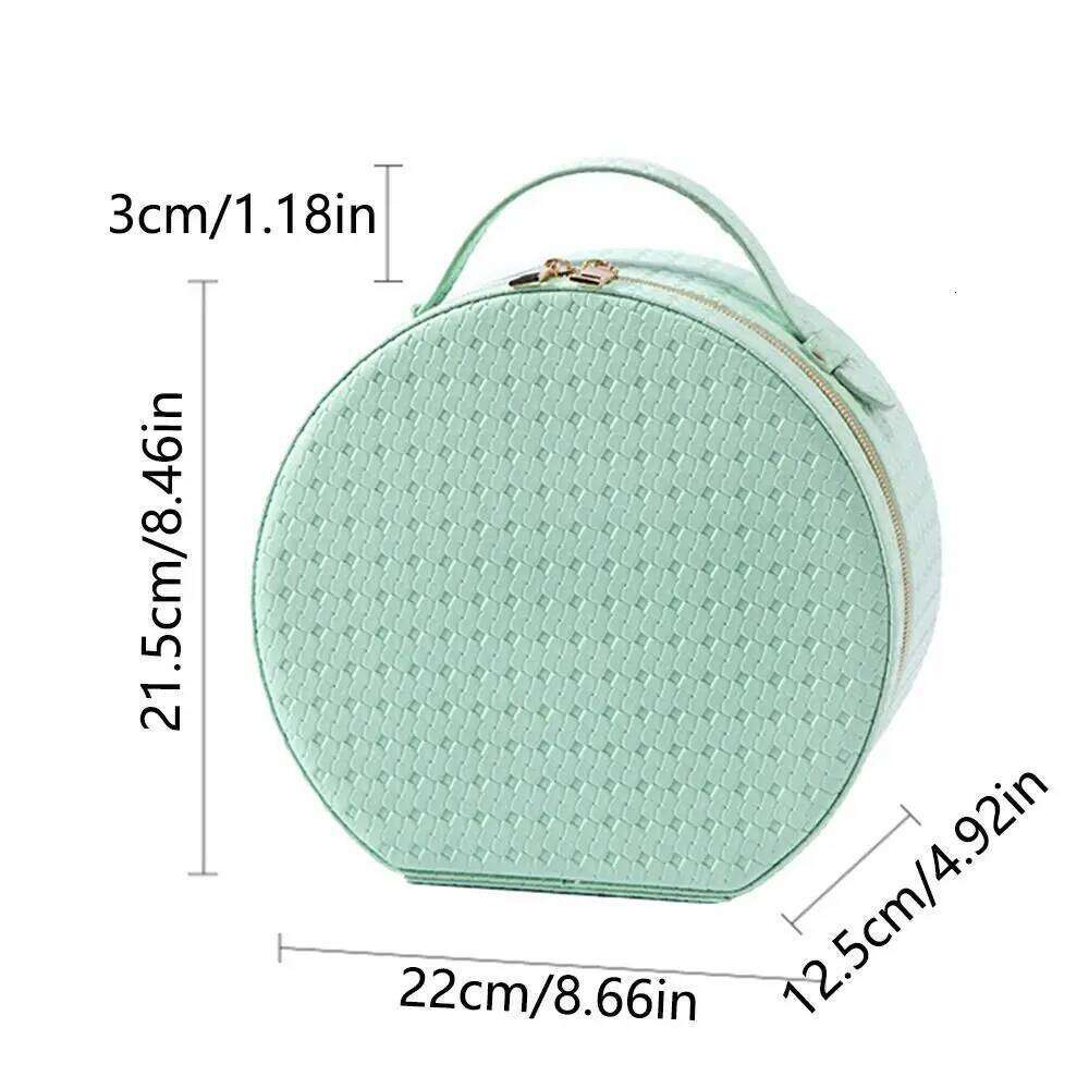 Portable Case Lights Adjustable Dividers PU Leather LED Makeup Bag with Mirror Zipper Closure Large Capacity Y260206