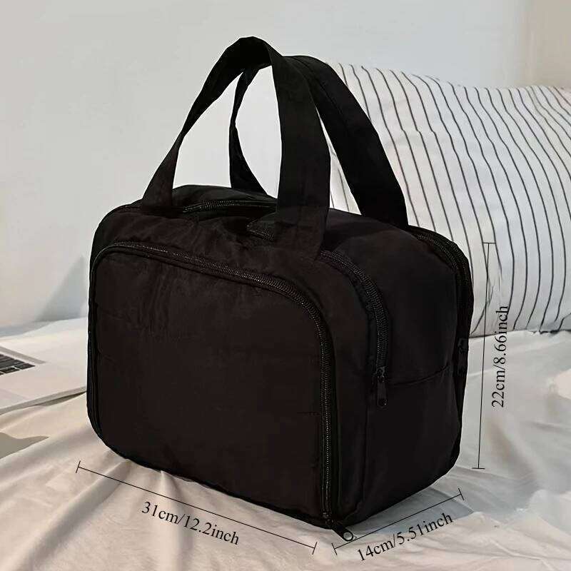 New fluffy makeup travel toiletry large-capacity multi-functional zoned bag, cosmetics storage bag Y260206