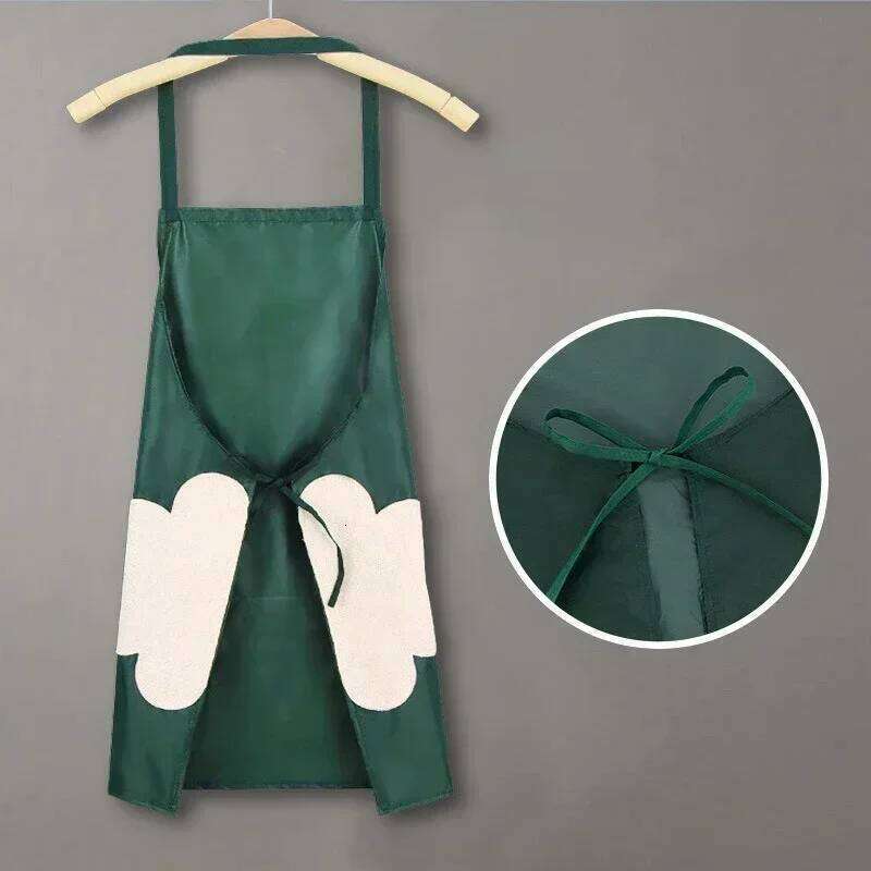 Household Waterproof Oilproof Can Wipe Hands Cooking Baking Cleaning Men and Women Universal Sleeveless Apron S260205