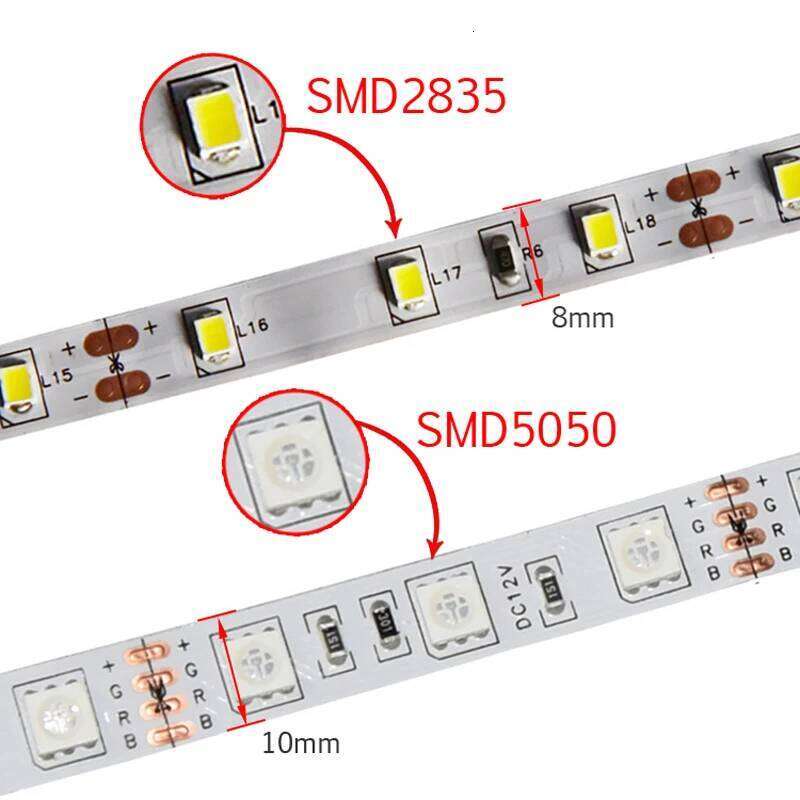 Strip Light 12V 5m 10m 15m 20m 50m 100m SMD 5050 300 LEDs Pixels 2835 Diode Tape RGB White IP65 LED Ribbon Flexible Lights Z260206