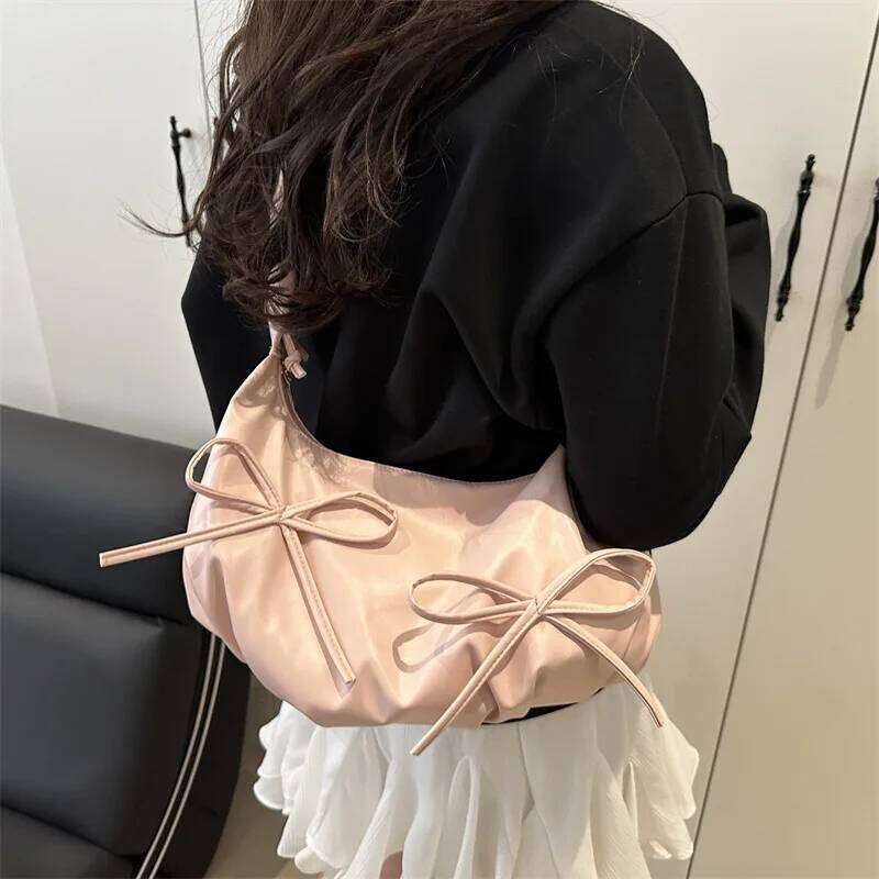 New Cloud Shape Women's Fashion Underarm Butterfly Knot Single Shoulder Bag Design Trendy Handbag Y260205