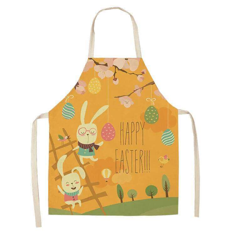 Easter bunny print customizable goods home aprons women Woman kitchen apron for hairdresser Apron S260205