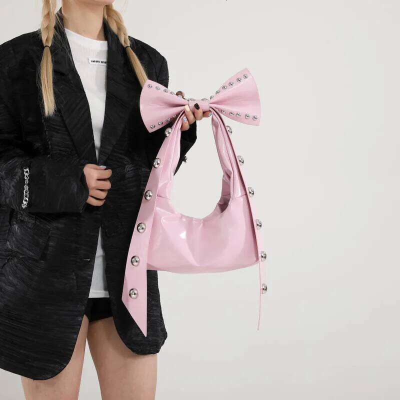 Fashionable Crossbody Bags for Women Shoulder Personalized Rivet Bow Underarm Purse and Handbags Designer Bag Y260205