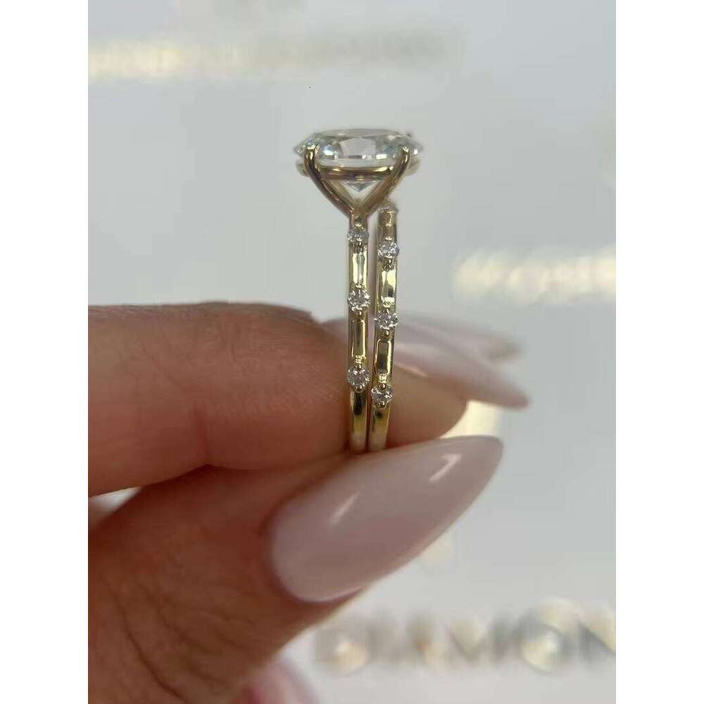 Oval Diamond Ring IGI Certified Fine 9K 10K 14K 18K Goldsolid Jewelry Handmade Engagement Rings For Women