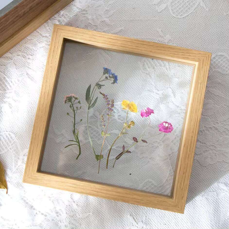 Wood Specimen With Real Glass Frame,Picture For Wedding Picture Frame Desktop Photo Decor S260205