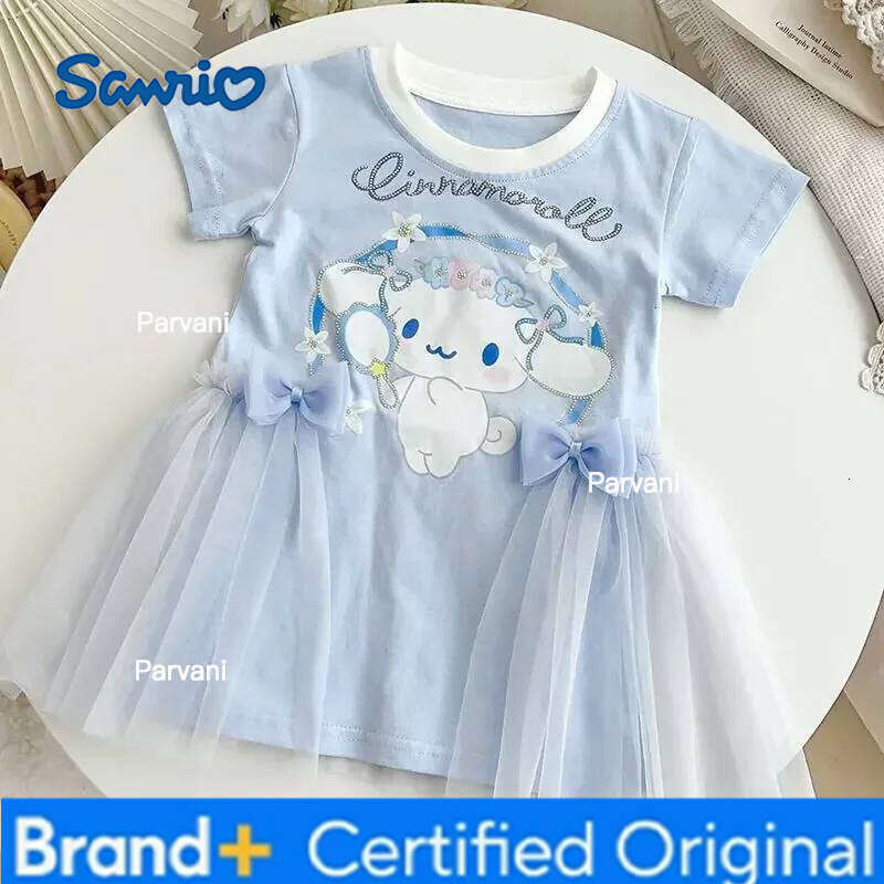 Sanrio hello kitty T-shirt dress summer cute cartoon girl kuromi short sleeve princess skirt children H2602061 - view 4