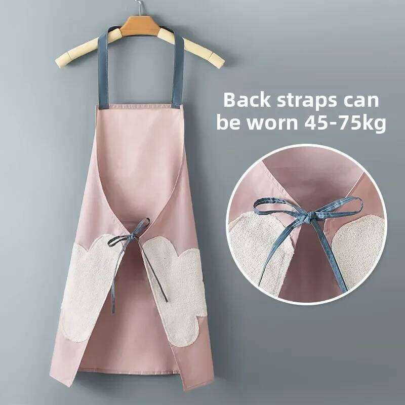 Home-use Washable Kitchen Apron Cooking Waterproof Oil-proof Fashionable for Men and Women Adult Workwear S260205 1a7