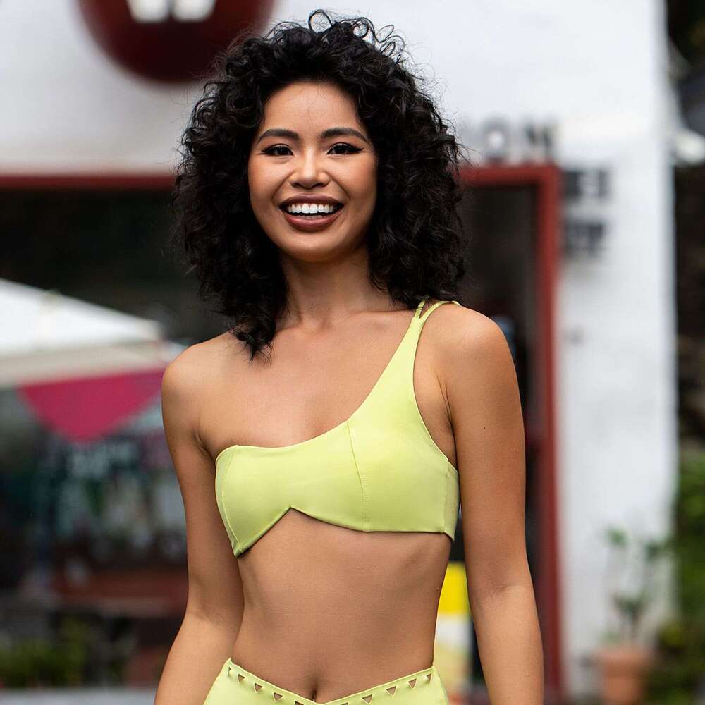 Sports Personality Asymmetrical Sexy Strap Backless Bra Running Fitness High Waist Hollow Breathable Yoga Pants